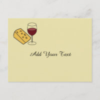 Carte postale Invitation personnalisée Fromage et 