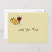 Carte postale Invitation personnalisée Fromage et  (Devant / Derrière)