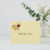 Carte postale Invitation personnalisée Fromage et  (Debout devant)