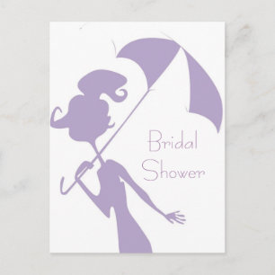 Carte Postale Invitation personnalisée KRW Purple Fête des marié