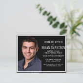 Carte Postale Invitation photo de fête de coffre universitaire n (Debout devant)