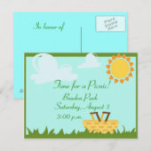 Carte Postale Invitation PICNIC (Devant / Derrière)