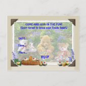 Carte Postale INVITATION PICNIC nounours (Dos)