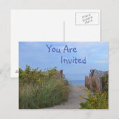 Carte Postale Invitation Plage (Devant / Derrière)