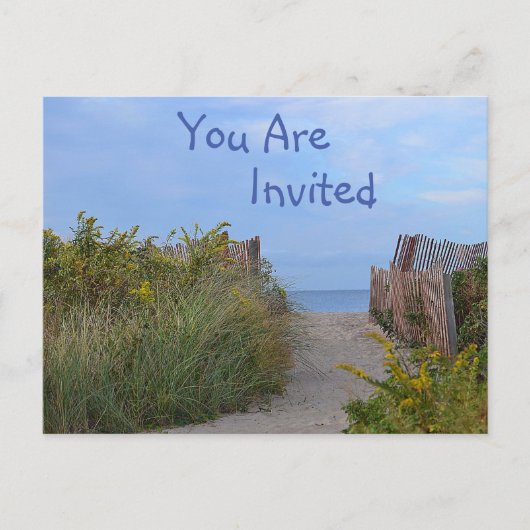Carte Postale Invitation Plage (Devant)