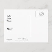 Carte Postale Invitation Popcorn Party (Dos)