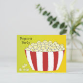 Carte Postale Invitation Popcorn Party (Debout devant)