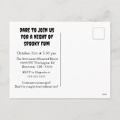 Carte postale Invitation Porte Mausolée Halloween (Dos)