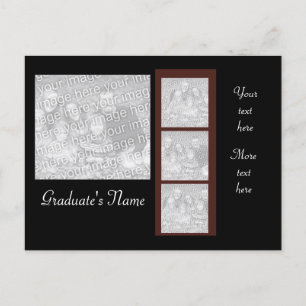 Carte Postale Invitation porte-photo diplômé de 4 ans !