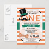 Carte Postale Invitation pour la fête d'anniversaire de Funny Bo (Devant / Derrière)