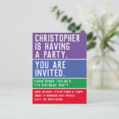 Carte Postale Invitation pour la fête du 4e anniversaire de l'en (Debout devant)