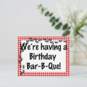 Carte Postale Invitation pour l'anniversaire d'été (Debout devant)