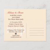 Carte postale Invitation pour le dîner de décorati (Dos)