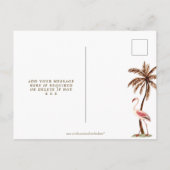 Carte Postale Invitation pour une fête d'anniversaire de flamant (Dos)