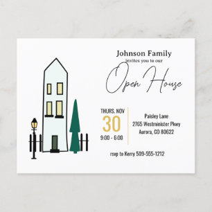 Carte Postale Invitation pour une maison ouverte ou autre