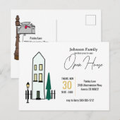 Carte Postale Invitation pour une maison ouverte ou autre (Devant / Derrière)