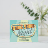 Carte Postale Invitation pour une soirée de jeux télévisés (Debout devant)