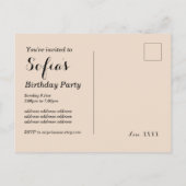 Carte Postale invitation pour vin adulte (Dos)