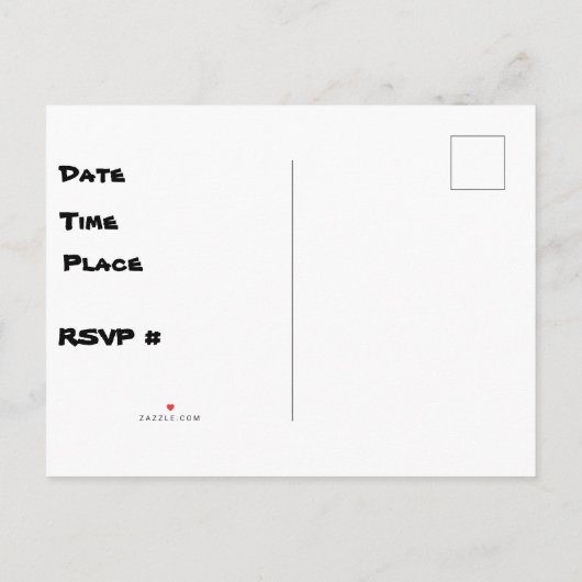 Carte postale Invitation Réchauffement d'apparteme (Dos)