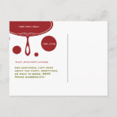 Carte Postale Invitation Retro Holiday Party (Dos)