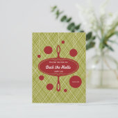 Carte Postale Invitation Retro Holiday Party (Debout devant)