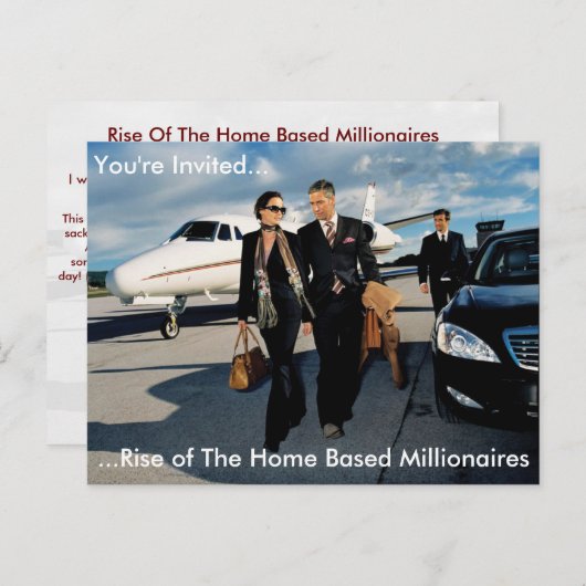 Carte postale Invitation Réunion (Devant / Derrière)