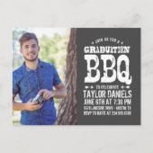Carte Postale Invitation Rustique BBQ Graduation Party (Devant)
