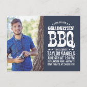 Carte Postale Invitation Rustique BBQ Graduation Party (Devant)
