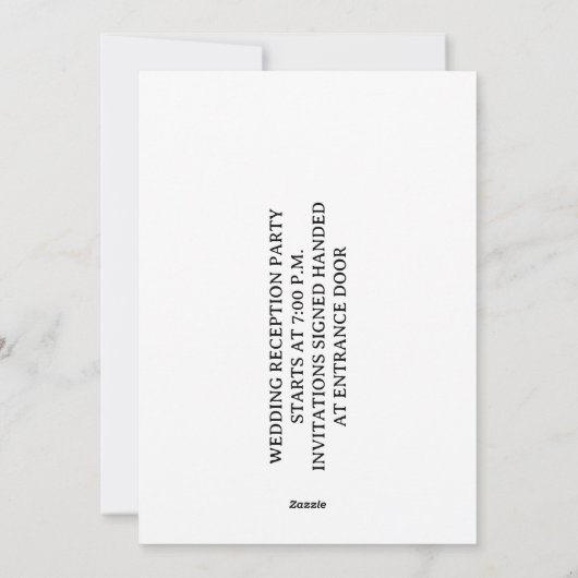 Carte postale Invitation SIMPLE (Dos)