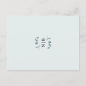 Carte Postale Invitation simple de réception de mariage au eucal (Dos)