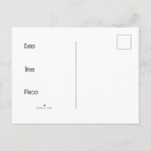 Carte postale Invitation Spin Planétaire (Dos)