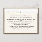 Carte Postale Invitation surprise dossier confidentiel (Dos)