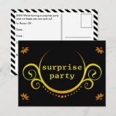 Carte Postale invitation surprise élégante (Devant / Derrière)