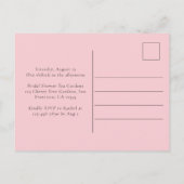 Carte postale Invitation thé Fête des mariées flor (Dos)