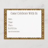 Carte postale Invitation Topiary (Dos)