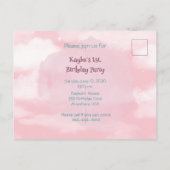 Carte postale Invitation train d'anniversaire (Dos)