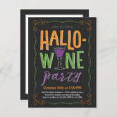 Carte postale Invitation Vin Halloween (Devant / Derrière)