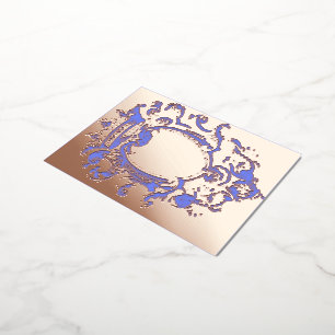 Carte postale Invitation vintage Gold Crown Frame