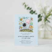 Carte Postale Invitation virtuelle en ligne fête d'anniversaire (Debout devant)