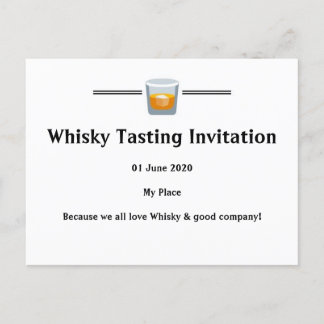 Carte Postale Invitation Whisky Tasting