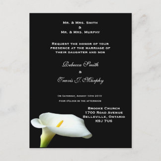 Carte Postale Invitation - WhiteLily2