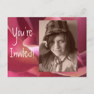 Carte postale Invitations Ajouter VOTRE photo Anni