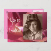 Carte postale Invitations Ajouter VOTRE photo Anni (Devant / Derrière)