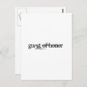 Carte Postale Invité d'honneur (Devant / Derrière)