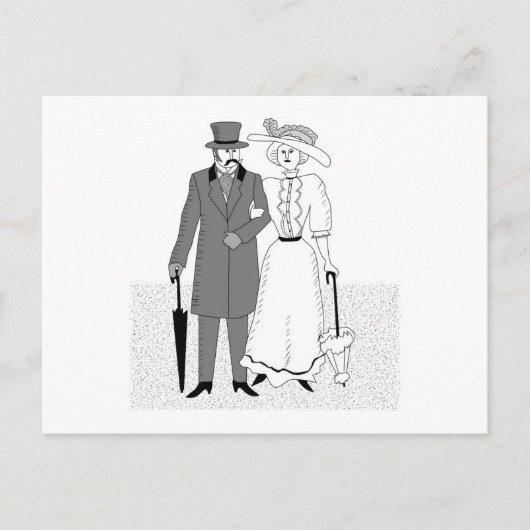 Carte Postale Invités de Mariage victorien (Devant)