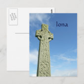 Carte Postale Iona Abbey Croix celtique écossaise (Devant / Derrière)