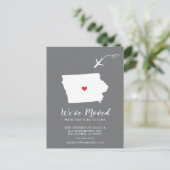 Carte postale IOWA de l'État de déplacement (Debout devant)