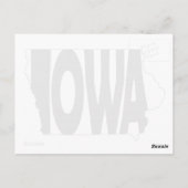 Carte Postale Iowa Formé Hawkeye Nom d'État Iowan Word Art (Dos)