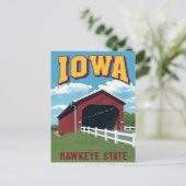 Carte Postale Iowa Hawkeye State Covered Bridge Vintage (Debout devant)