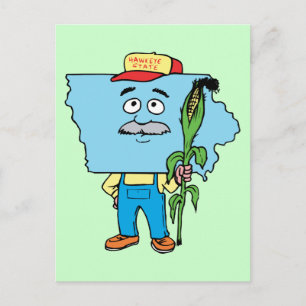 Carte Postale Iowa IA Iowan Corn Vintage voyage Souvenir